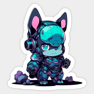 Cyborg French Bulldog Sticker